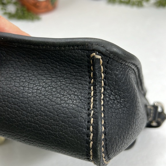 🦆 DOONEY & BOURKE AWL EAST WEST SMALL FLAP VINTAGE MODEL P191 BLACK CROSSBODY - Picture 7 of 12